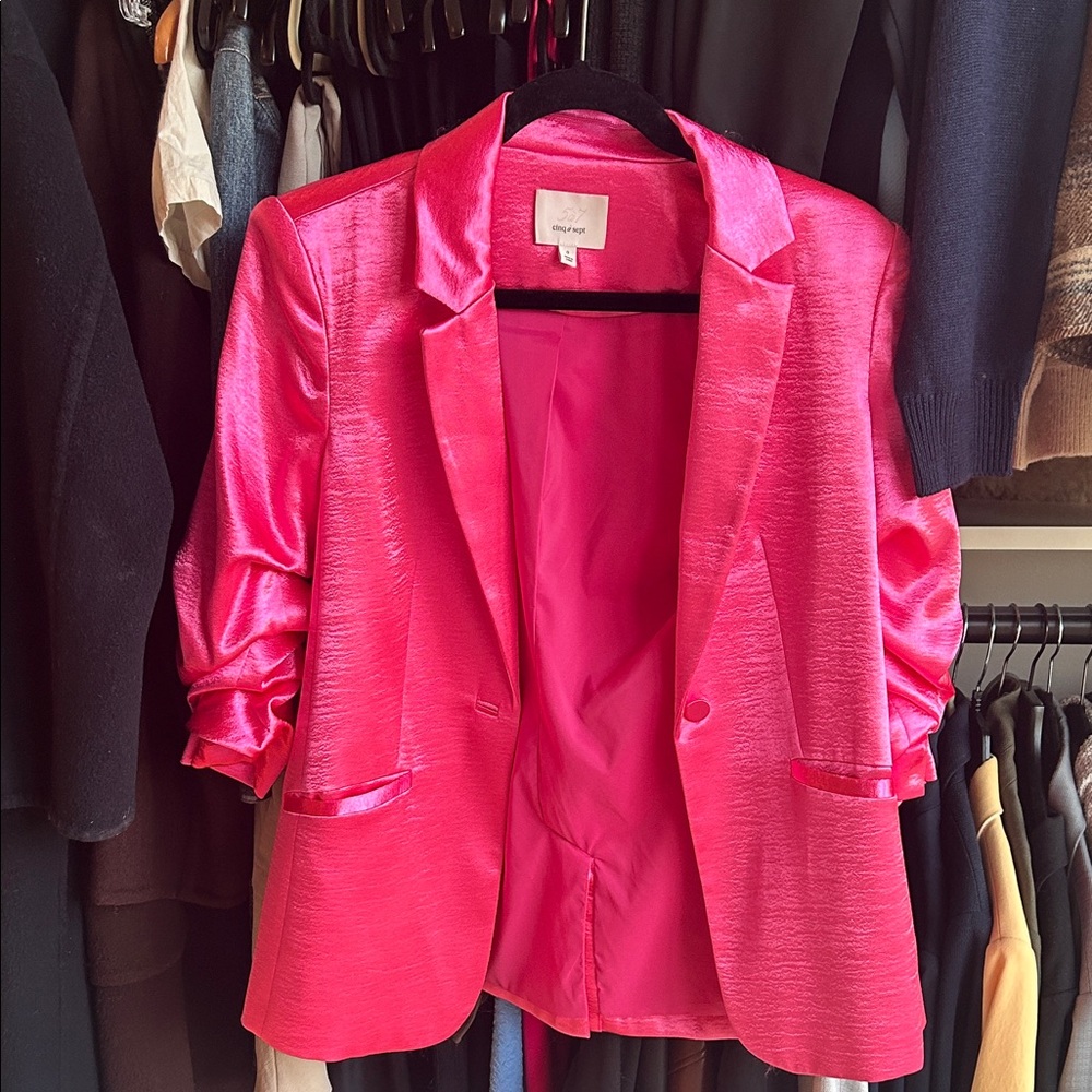 Cinq à Sept Shimmering Pink Blazer
